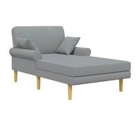 vidaXL Méridienne Gris Clair Tissu