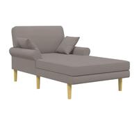 vidaXL Méridienne Taupe Tissu