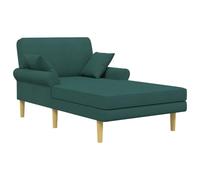 vidaXL Méridienne Vert foncé Tissu