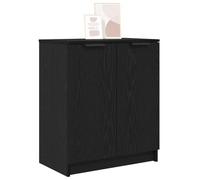 Meuble À Chaussures Vidaxl Chêne Noir 59x35x70 Cm En Bois D'ingénierie Noir