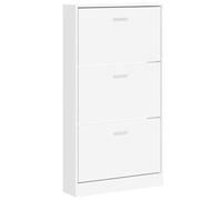 vidaXL Armoire à chaussures 342526 Blanc 59x17x108 cm Bois d'ingénierie
