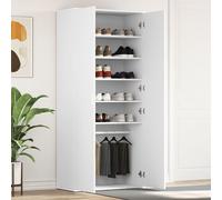 Meuble à chaussures blanc 80x39x180 cm en bois d ingénierie