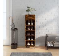 vidaXL Schoenenkast 30x35x105 cm bewerkt hout gerookt eikenkleurig829649 Marron G
