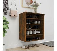 vidaXL Meuble à chaussures Chêne fumé 60x35x70 cm Bois d'ingénierie 816014