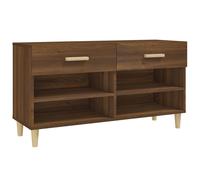 Vidaxl Meuble À Chaussures Chêne Marron 102x35x55 Cm Bois D'ingénierie Marron