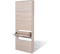 vidaXL Meuble à chaussures en bois avec 5 compartiments Aspect chêne