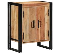 vidaXL Meuble à Chaussures Noir 30 x 30 x 40 cm Bois d'acacia Massif, Rangement Chambre, Cabinet à Chaussures Moderne, Éditeur Compact, Solution Efficace, Maison