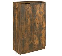 vidaXL Meuble à Chaussures Chêne fumé 59x35x100 cm Bois d'ingénierie