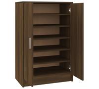 vidaXL Meuble à Chaussures Porte-Chaussures Etagère à Chaussures Armoire de Rangement Entrée Couloir Chêne Marron 60x35x92 cm Bois d'Ingénierie