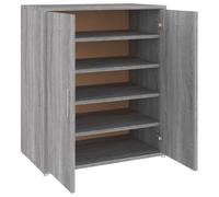 vidaXL Meuble à Chaussures Porte-Chaussures Etagère à Chaussures Armoire de Rangement Entrée Couloir Sonoma Gris 60x35x70 cm Bois d'Ingénierie