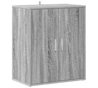 vidaXL Meuble à Chaussures Porte-Chaussures Etagère à Chaussures Armoire de Rangement Entrée Couloir Sonoma Gris 60x35x70 cm Bois d'Ingénierie