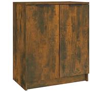 vidaXL Meuble à Chaussures Porte-Chaussures Etagère à Chaussures Armoire de Rangement Entrée Couloir Chêne Fumé 59x35x70 cm Bois d'Ingénierie