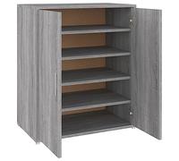 vidaXL Meuble à Chaussures Porte-Chaussures Etagère à Chaussures Armoire de Rangement Entrée Couloir Sonoma Gris 60x35x70 cm Bois d'Ingénierie