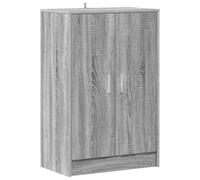 vidaXL Meuble à Chaussures Porte-Chaussures Etagère à Chaussures Armoire de Rangement Entrée Couloir Sonoma Gris 60x35x92 cm Bois d'Ingénierie
