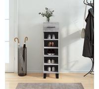 Schoenenkast 30x35x105 cm bewerkt hout grijs sonoma eikenkleur829706