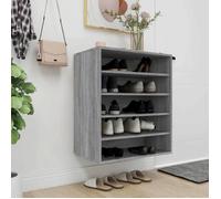 vidaXL Meuble à chaussures Sonoma gris 60x35x70 cm Bois d'ingénierie 816015