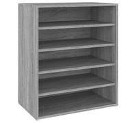 Vidaxl Meuble À Chaussures Sonoma Gris 60x35x70 Cm Bois D'ingénierie Marron