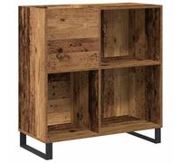 Meuble à vinyles en bois d'ingénierie - vidaXL - 85x38x89 cm - Bois Ancien - 3 étagères - Style contemporain