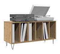 vidaXL Meuble à vinyles avec étagère chêne Artisanal 100 x 38 x 48 cm, Meubles de Salon, rangements rectangulaires, organiseurs Modernes, Meubles durables, étagères Pratiques