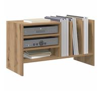 vidaXL Meuble à vinyles avec étagère Chêne Artisanal 78,5 x 35 x 45 cm, Salon, Rectangulaire, Moderne, Solutions de Rangement pour Un Espace élégant et Fonctionnel, Organise ta Maison efficacement