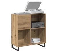 vidaXL Meuble à vinyles Artisanal en chêne 85 x 38 x 89 cm Rangement média moderne pour salon