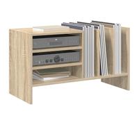 vidaXL Meuble à vinyles avec étagère – Chêne Sonoma – 78,5×35×45 cm – Moderne – Salon