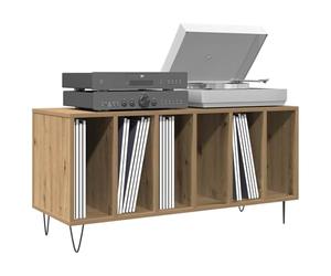 vidaXL Meuble à vinyles chêne Artisanal 100 x 38 x 48 cm | Look minimaliste pour les maisons modernes, Cinq étagères spacieuses pour toutes tes affaires,