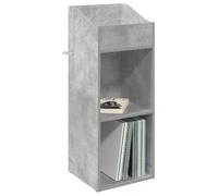 vidaXL Meuble à vinyles Gris béton 36 x 36 x 95,5 cm Bois d'ingénierie