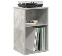 vidaXL Meuble à vinyles Gris béton 38 x 33 x 61 cm Bois d'ingénierie