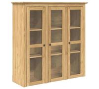 vidaXL Armoire de rangement BODO élégante - Marron miel, portes en verre, design rectangulaire
