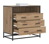 vidaXL Meuble avec tiroirs 3 tiroirs en chêne artisanal,