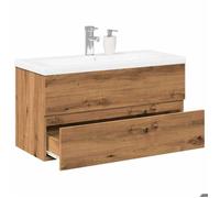 vidaXL Meuble avec vasque intégrée Chêne artisanal 101x39,5x49 cm Multicolore