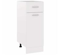 vidaXL Meuble bas 50x46x81,5 cm Bois reconstitué Blanc – Placard sous évier