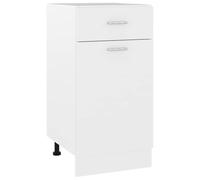 vidaXL Meuble bas 60x46x81,5 cm – Bois reconstitué Blanc – Placard sous évier Fixation 801212