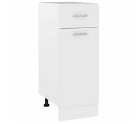 vidaXL Meuble bas 50x46x81,5 cm, Bois reconstitué, Blanc, Rangement salle de bain & cuisine, Placard sous évier, Fixation 801204