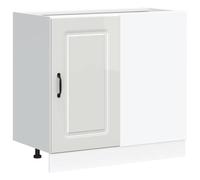 vidaXL Meuble Bas de Cuisine « Kalmar » Bois d'ingénierie Blanc Brillant