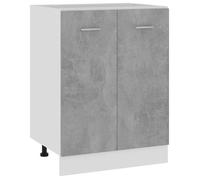 vidaXL Armoire de Plancher, Armoire de Rangement avec Étagère, Meuble de Cuisine Salle à Manger Maison Intérieur, Gris Béton 801192