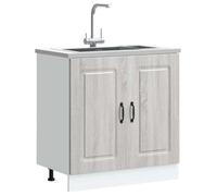 vidaXL Meuble bas pour évier Kalmar chêne Sonoma bois d'ingénierie avec porte