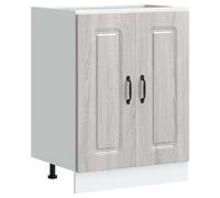 vidaXL Meuble bas pour évier Kalmar – Sonoma gris, bois d'ingénierie, avec porte 853443
