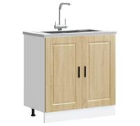 vidaXL Meuble bas pour évier Porto Chêne Sonoma en bois d'ingénierie 853930