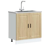 Vidaxl Meuble Bas Pour Évier Porto Chêne Sonoma Bois Ingénierie Marron