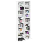 vidaXL Meuble CD 2 pc Blanc 33 x 23,5 x 175 cm Bois d'ingénierie