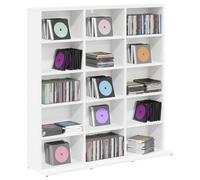 vidaXL Meuble CD Blanc 96 x 23,5 x 97,5 cm Bois d'ingénierie