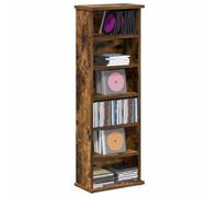 vidaXL Meuble CD Chêne fumé 60 x 17 x 92 cm Bois d'ingénierie