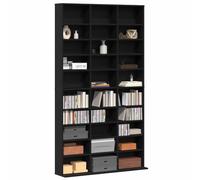 vidaXL Meuble CD Chêne Noir 101 x 23 x 177,5 cm Bois d'ingénierie, Armoire de Rangement Moderne, Rectangle, Organisateur CD Compact, Une Solution Gain de Place, Meuble séjour, Bois Composite