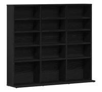 vidaXL Meuble CD en chêne noir 100 x 23 x 89,5 cm bois d'ingénierie