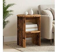 vidaXL Meuble d'appoint 2 pc Bois ancien Ø40 x 50 cm Bois d’ingénierie 899831