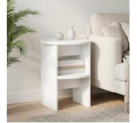 vidaXL Meuble d'appoint Blanc Ø40 x 50 cm Bois d’ingénierie 899816