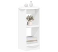 vidaXL Meuble d'appoint Blanc Bois d’ingénierie, Meuble d'appoint Moderne, étagères spacieuses, Organisateur stylé, mobilier résistant, Solution de Rangement Efficace