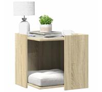 Vidaxl Meuble De Bac À Litière Pour Chat Chêne Sonoma Bois Ingénierie